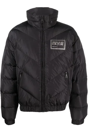 VERSACE Gefütterte Jacke mit Logo-Print
