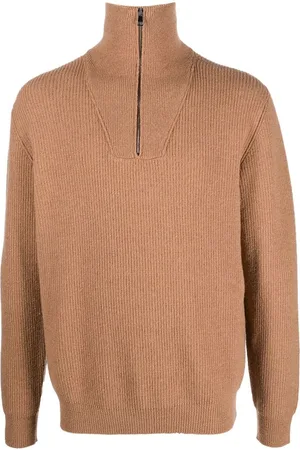 Roberto Collina Gerippter Pullover mit Reißverschluss