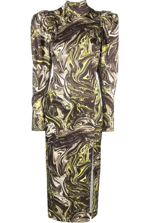 ROTATE Kleid mit abstraktem Print