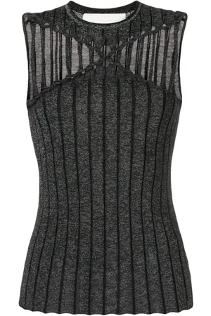 DION LEE Gestricktes Top mit Flechtdetails