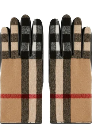 Burberry Exaggerated Check wool gloves