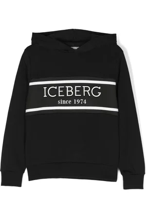 Iceberg Hoodie mit Logo-Streifen