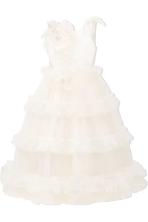 Tulleen Asymmetrisches Abendkleid aus Tüll