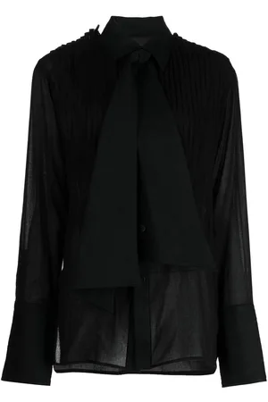 YOHJI YAMAMOTO Bluse mit Schleifenkragen