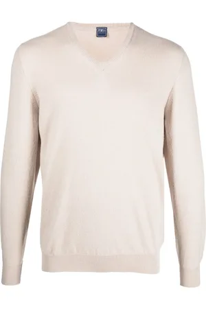 FEDELI Kaschmirpullover mit V-Ausschnitt
