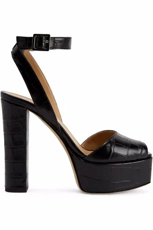 Giuseppe Zanotti Plateau-Sandalen mit Kroko-Effekt