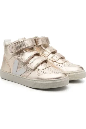 Veja High-Top-Sneakers im Metallic-Look
