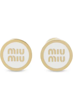 Miu Miu Ohrstecker mit Logo-Prägung