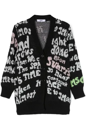 Msgm Intarsien-Cardigan mit Logo