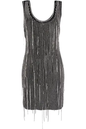 Serafini Schulterfreies Kleid mit Kristallen