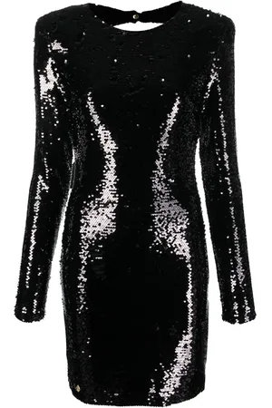 Philipp Plein Langärmeliges Kleid mit Pailletten