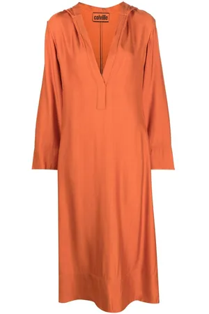 Colville Kapuzenkleid mit V-Ausschnitt