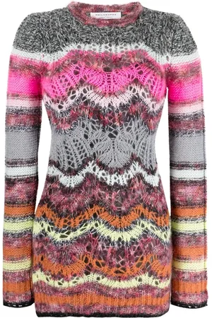 Serafini Strickkleid mit Zickzackmuster