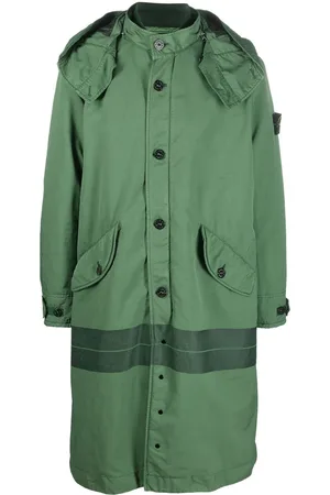 Stone Island Regenmantel mit Logo-Print