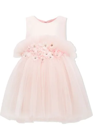 Tulleen Tüllkleid mit Blumenapplikation