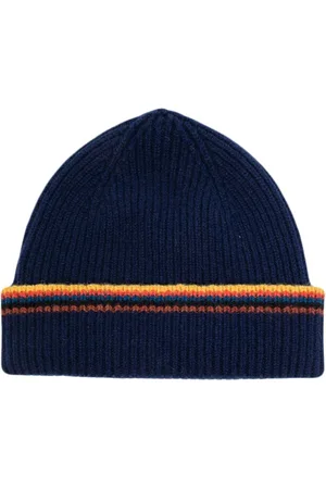 Paul Smith Herren Hüte - Rainbow stripe-detail knitted beanie