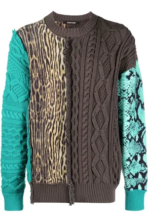 Roberto Cavalli Pullover mit Patchwork-Detail