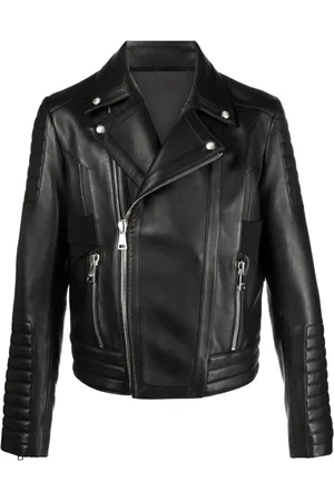 Balmain Bikerjacke mit Kontrasteinsätzen