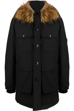 Diesel Kapuzenparka mit Faux Fur