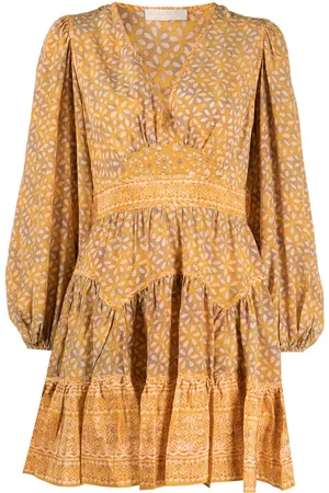 ULLA JOHNSON Hayana Kleid mit Puffärmeln