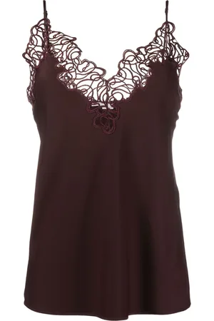 Stella McCartney Camisole-Seidentop mit Spitzenbesatz