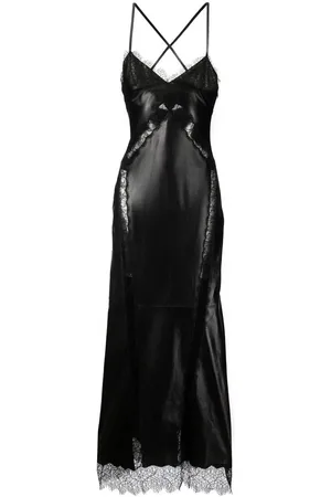 Roberto Cavalli Midikleid mit Spitzenbesatz