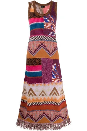 Etro Gestricktes Intarsien-Kleid