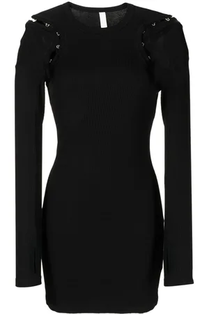 DION LEE Geripptes Minikleid