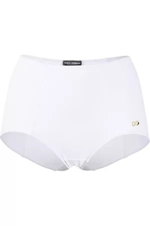 Dolce & Gabbana Damen High-waisted Bikinis - DG plaque high-waisted bikini bottoms