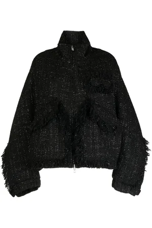 GOEN.J Tweed-Bomberjacke mit Stehkragen