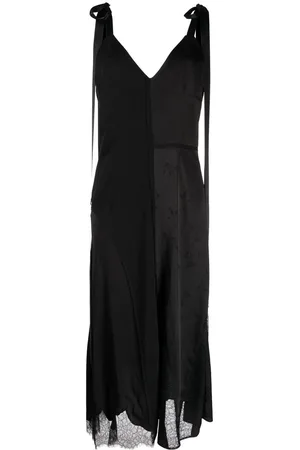 GOEN.J Midikleid mit Spitzenbesatz