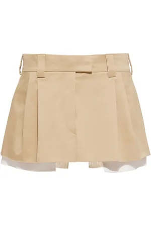 Miu Miu Chino-Minirock mit Logo