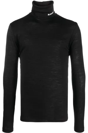 Jil Sander Rollkragenpullover mit Logo-Print