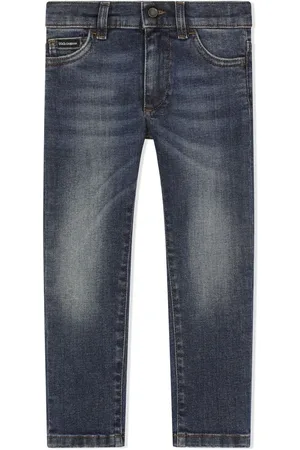 Dolce & Gabbana Slim-Fit-Jeans mit Logo-Applikation