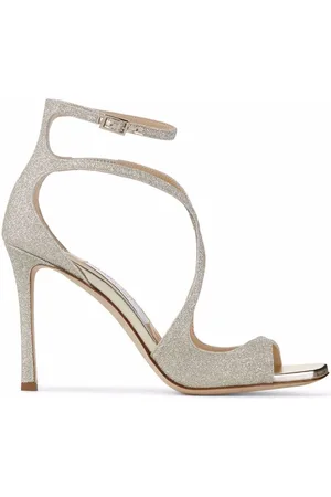 Jimmy Choo Azia Sandalen im Glitter-Look 95mm
