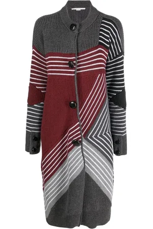 Stella McCartney Gestreifter Strickmantel