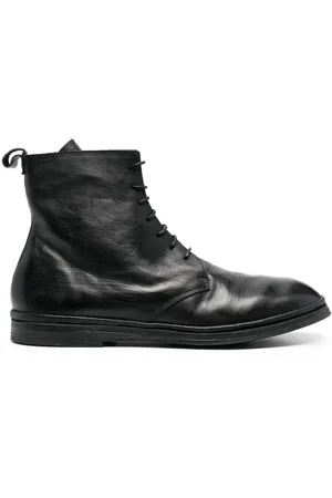 Moma Herren Stiefel - Crinkled lace-up ankle boots