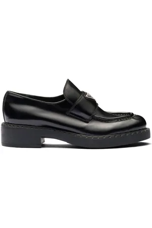 Prada Chocolate Loafer aus gebürstetem Leder