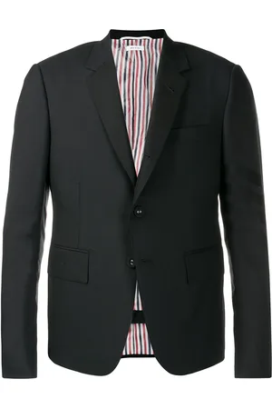 Thom Browne Mantel mit Logo-Streifen