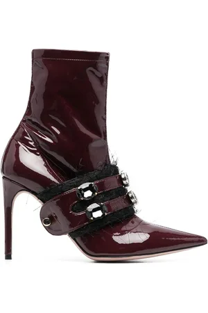 HARDOT Stiefel in Lackoptik mit Kristallen