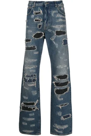 424 FAIRFAX Gerade Jeans in Distressed-Optik