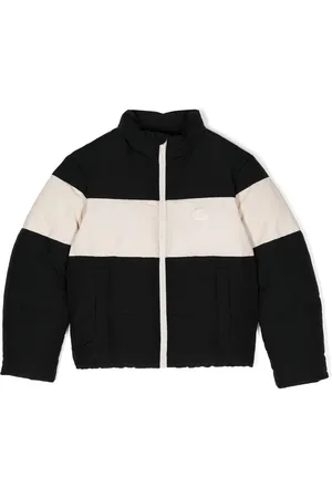Emporio Armani Gefütterte Jacke mit Logo-Prägung