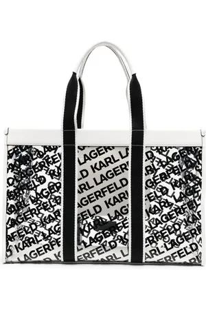 Karl Lagerfeld Damen Strandtaschen - Logo-print transparent beach bag