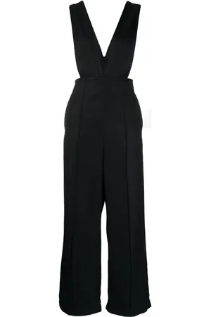 Plan C Jumpsuit mit tiefem V-Ausschnitt