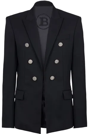 Balmain Sakko mit geprägten Knöpfen