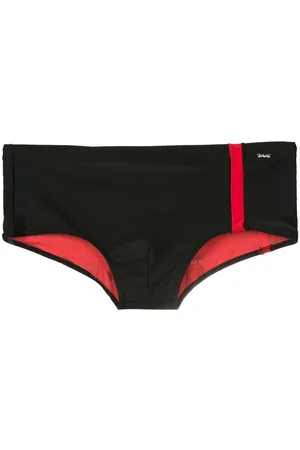 AMIR SLAMA Gestreifte Badeshorts