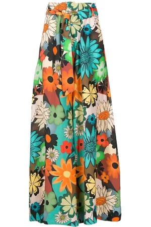 AMIR SLAMA Schlaghose mit Blumenmuster