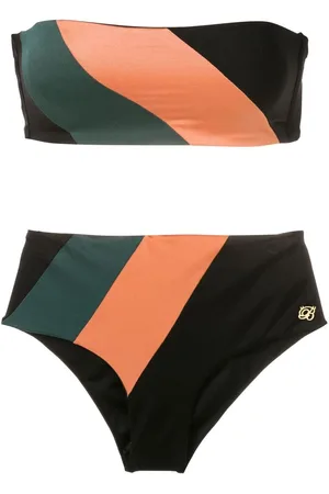 Brigitte Bikini mit diagonalen Streifen