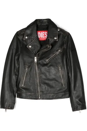 Diesel Jungen Lederjacken - Garrett biker leather jacket