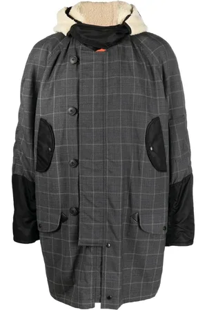 JUNYA WATANABE Karierter Mantel im Patchwork-Look